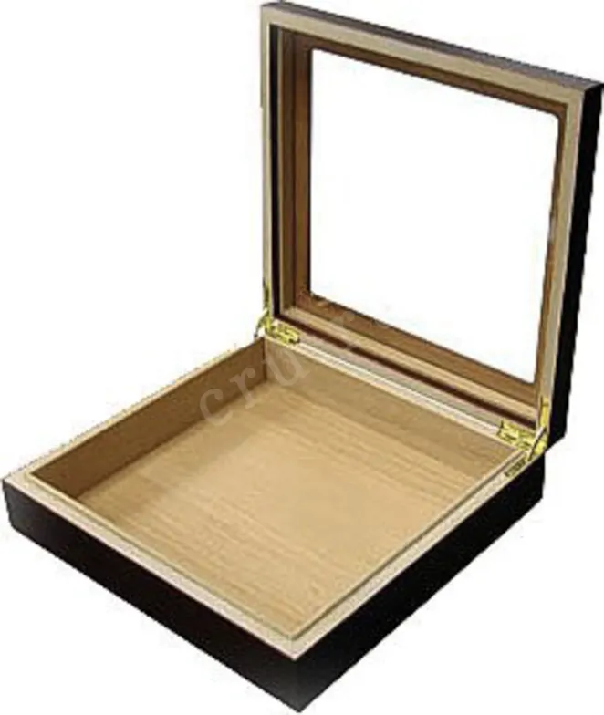 Humidor Aficionado Chateau Glasstop Black 20 Cigars