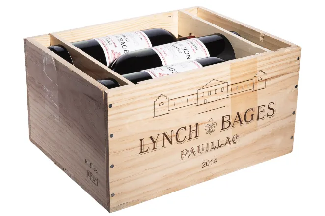 В деревянной коробке Chateau Lynch Bages Puillac Grand Cru Classe Set of 6 bottles 2014 0.75 л