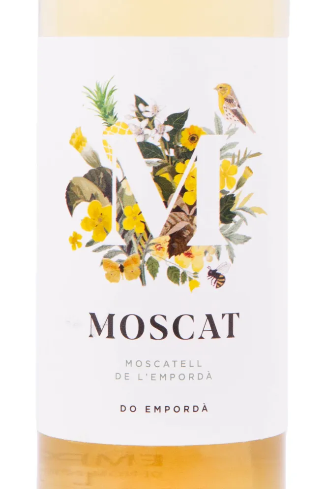 Этикетка крепленого вина Москат де л'Эмпорда 2020 0.5