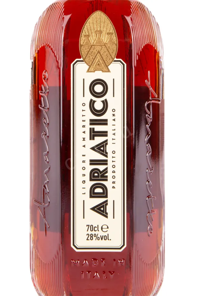 Этикетка ликера Амаретто Адриатико 0.7 л