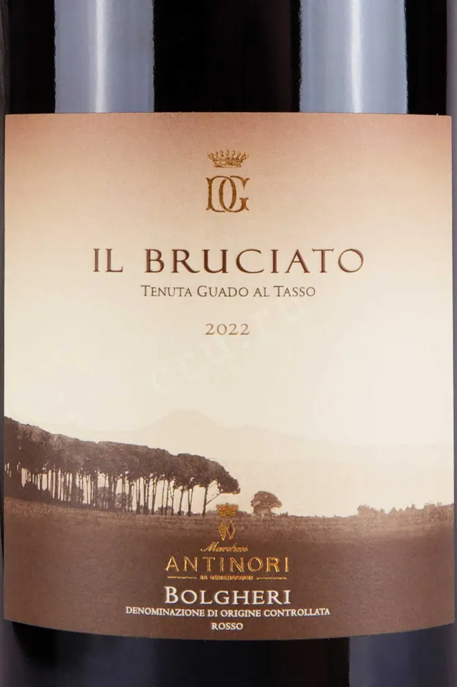 Этикетка Tenuta Guado Al Tasso Il Bruciato Bolgheri gift box 2022 1.5 л
