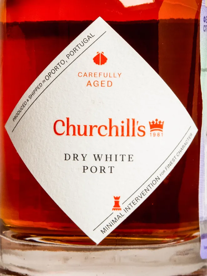 Этикетка Churchills White Port Dry 2013 0.2 л