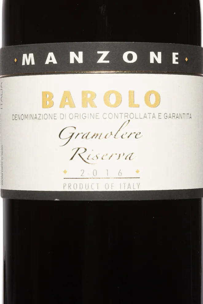 Этикетка Manzone Gramolere Barolo  Riserva 2016 0.75 л