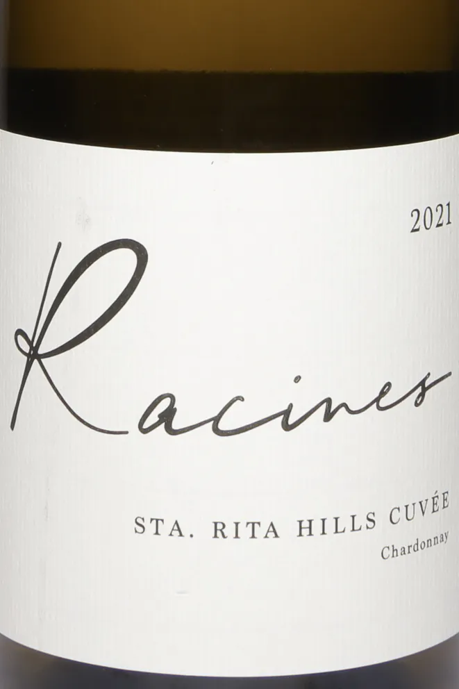 Этикетка Racines Sta. Rita Hills Cuvee Chardonnay 2021 0.75 л