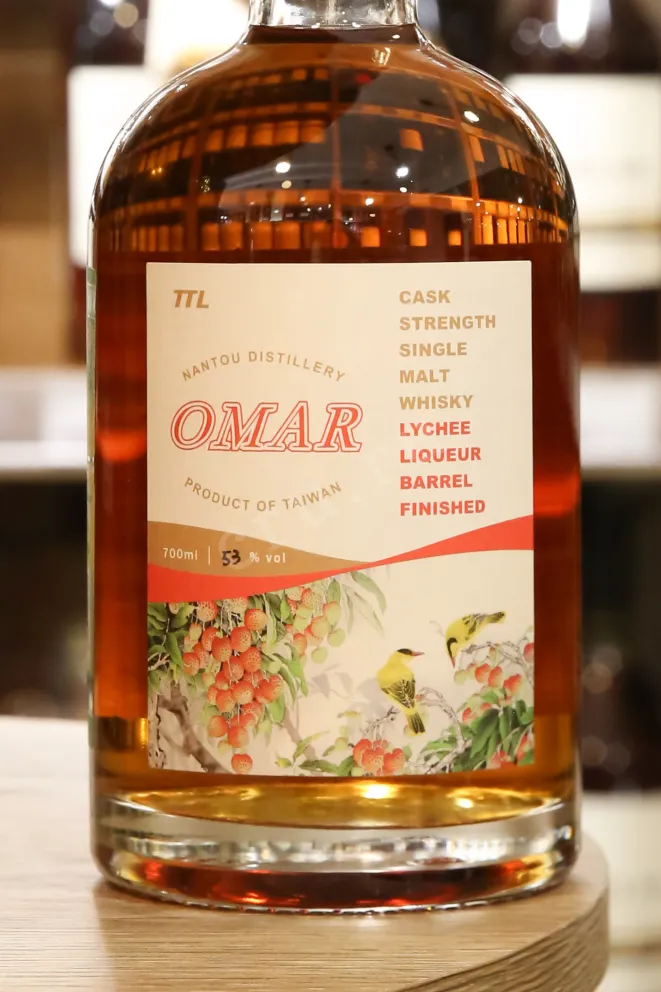 В магазине Крю Профи Omar Cask Strength Single Malt Lychee Liqueur Barrel Finish in gift box 0.7 л