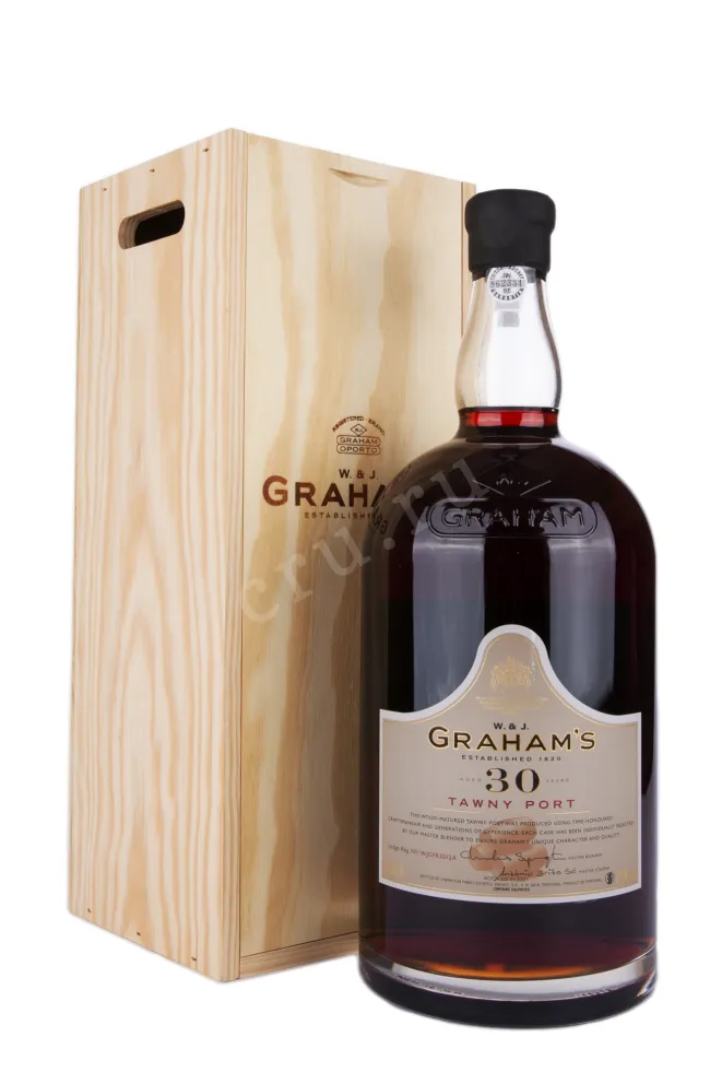 Бутылка в коробке портвейна Грэмс 30 лет Тони 4.5 л