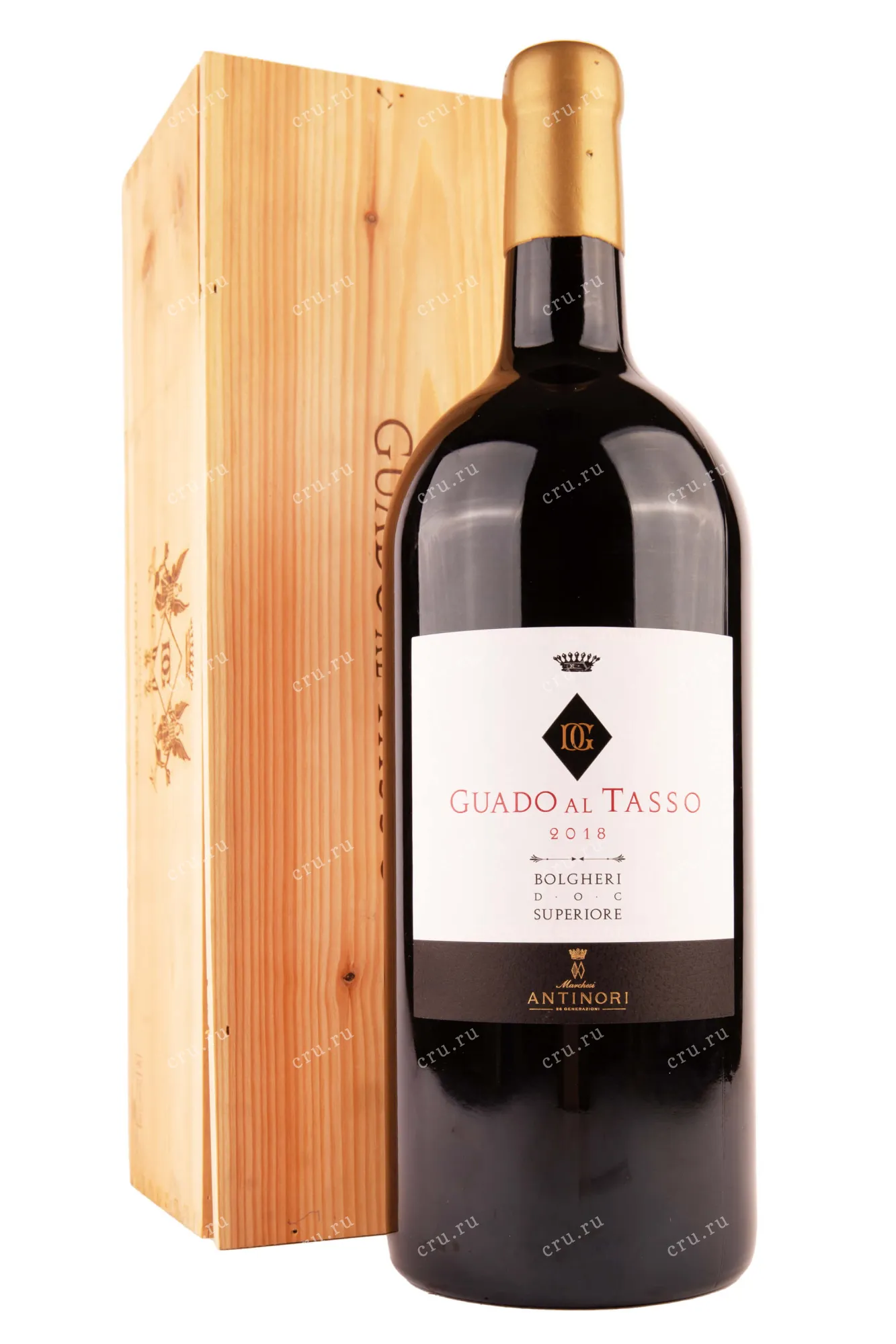 Фото — Вино Guado al Tasso Bolgheri Superiore DOC wooden box 2018 3 л