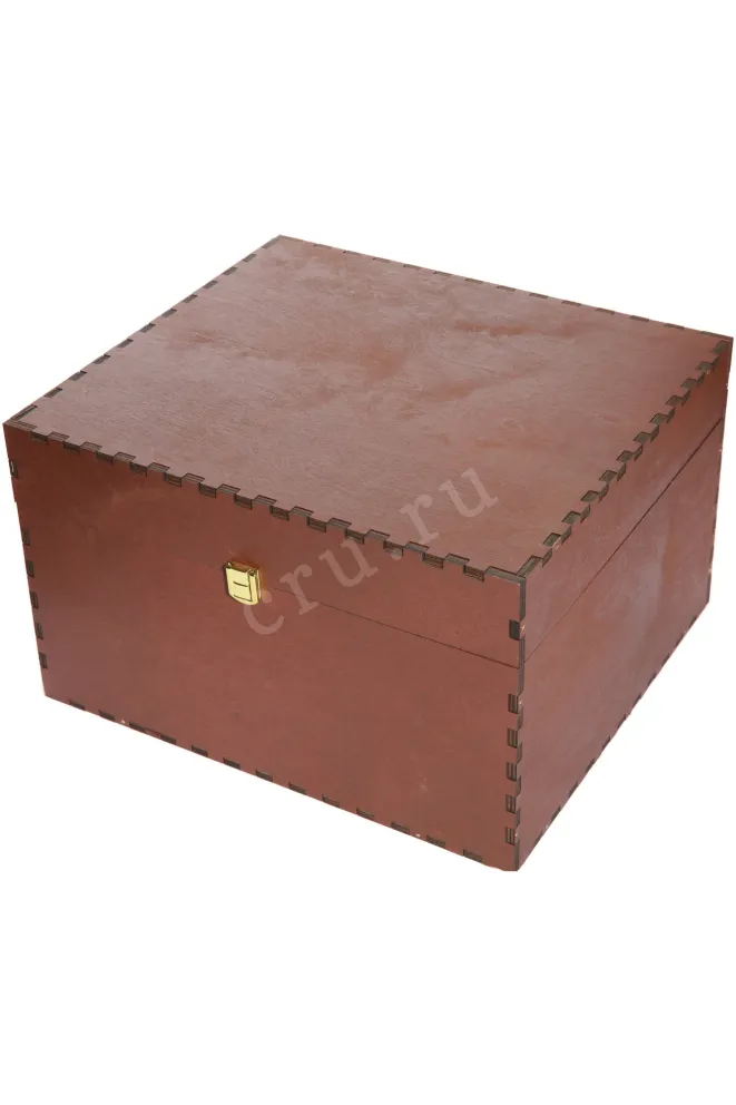 Gift Red Wooden Box For Six Bordeaux Bottles