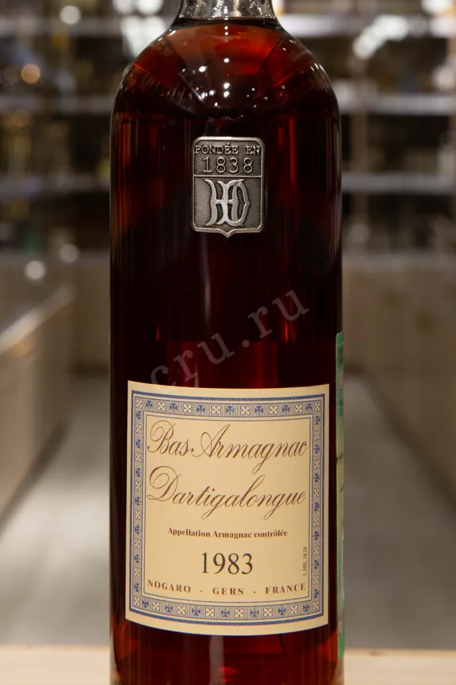 Этикетка Dartigalongue 1983 0.5 л