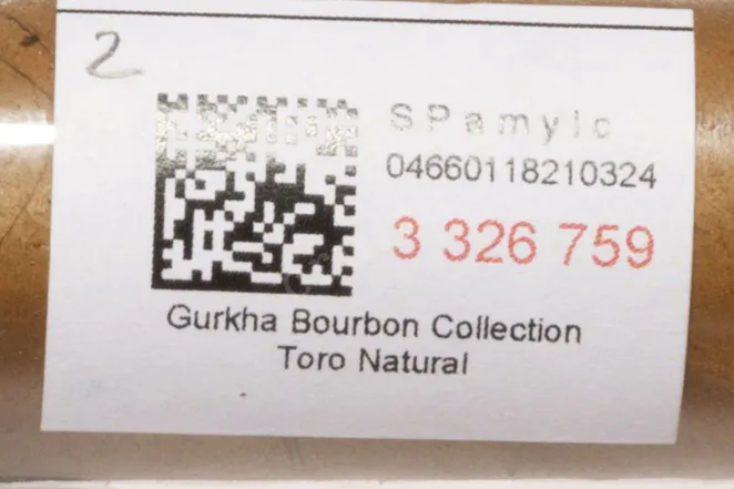 Контрэтикетка Gurkha Bourbon Collection Toro Natural