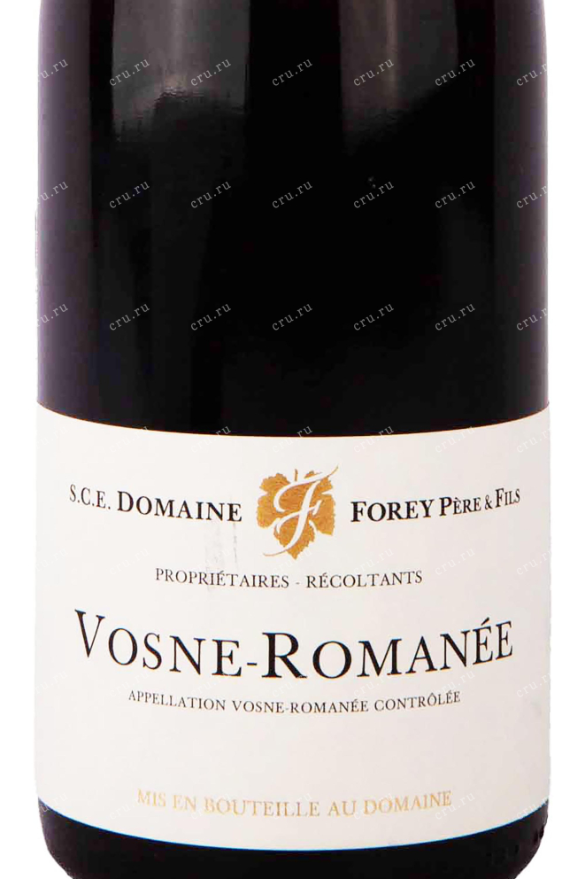 Этикетка Domaine Forey Pere et Fils Vosne-Romanee 2016 0.75 л
