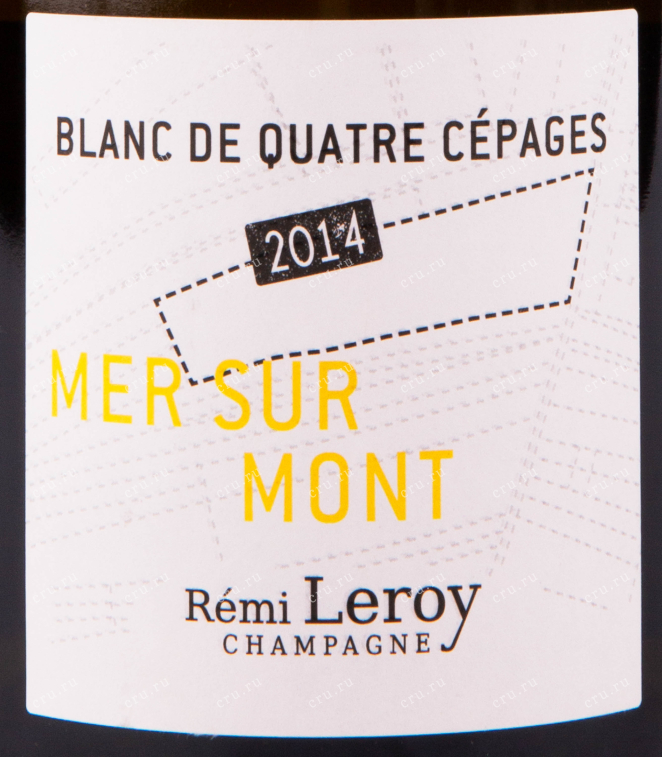 Этикетка игристого вина Remi Leroy Vieilles Vignes Mer Sur Mont Brut Nature 0.75 л