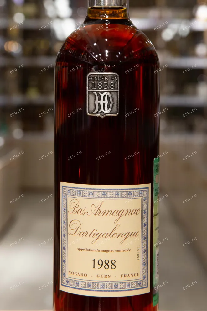 Этикетка Dartigalongue 1988 0.5 л