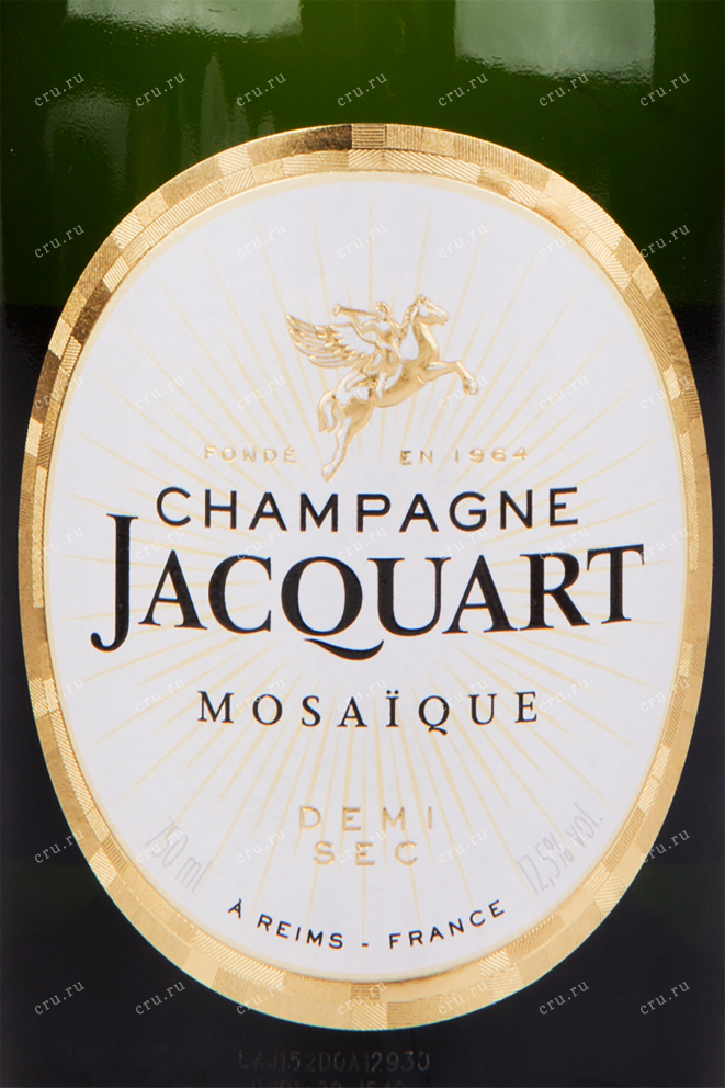 Этикетка игристого вина Jacquart Demi-Sec Mosaique 0.75 л