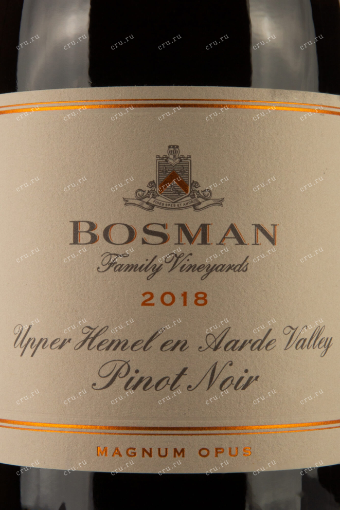 Этикетка Bosman Magnum Opus Pinot Noir 0.75 л