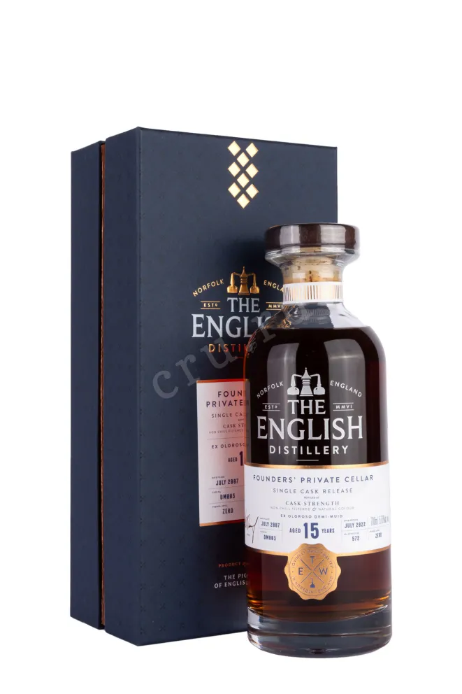 Виски English Founders Private Cellar Single Cask Release 15 years gift box  0.7 л