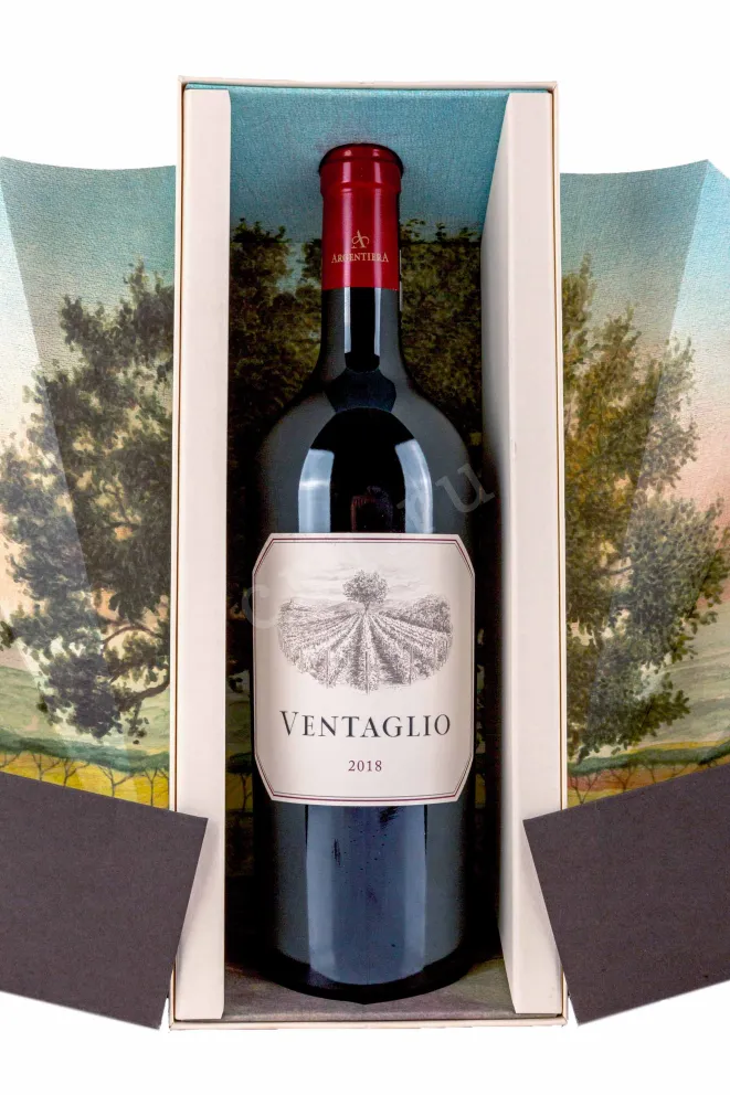 В подарочной коробке Argentiera Ventaglio Toscana gift box 2018 0.75 л