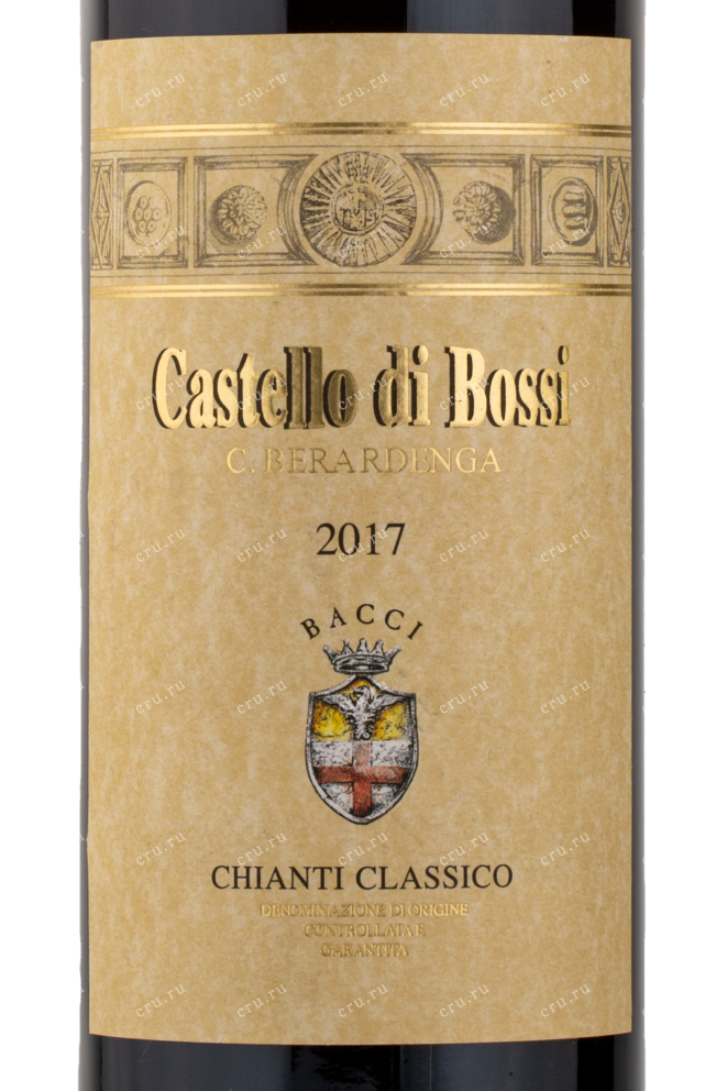 Этикетка вина Chianti Classico Castello di Bossi 2017 0.75 л