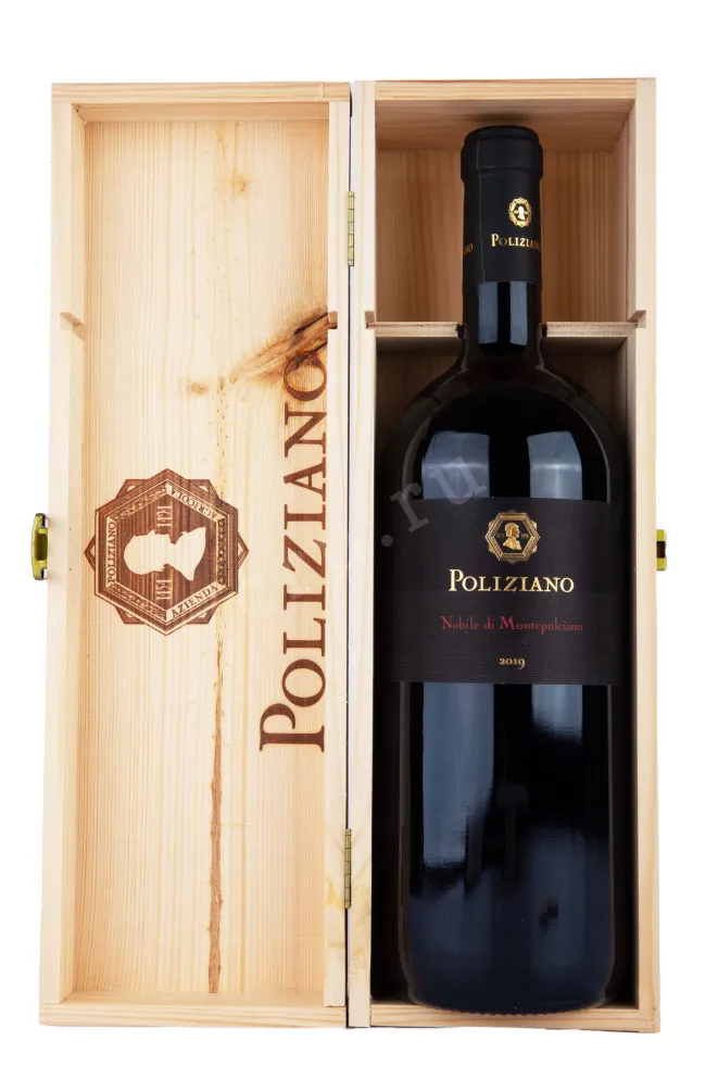 В деревянной коробке Poliziano Nobile di Montepulciano 2019 1.5 л