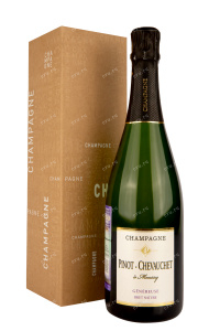 Шампанское Pinot-Chevauchet Genereus Brut Natur in gift box  0.75 л