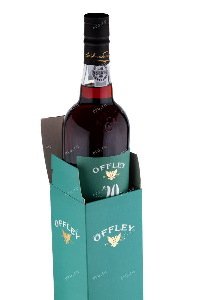 Бутылка в коробке портвейна Оффли 20 лет 0.75 л