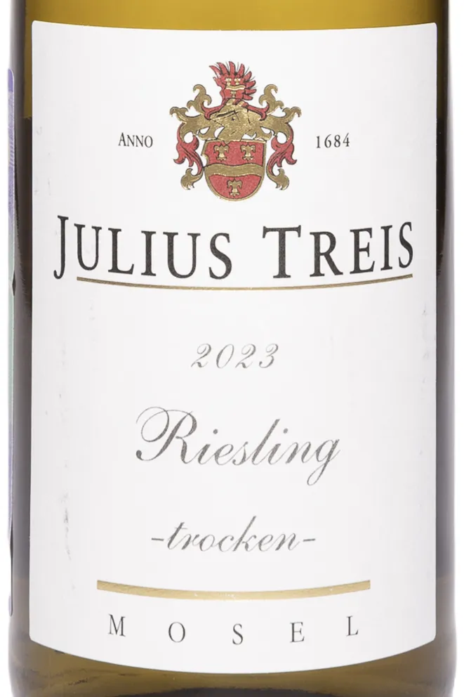 Этикетка Julius Treis Riesling Trocken 2023 0.75 л