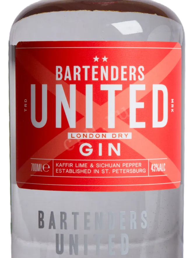 Этикетка Bartenders United London Dry 0.7 л