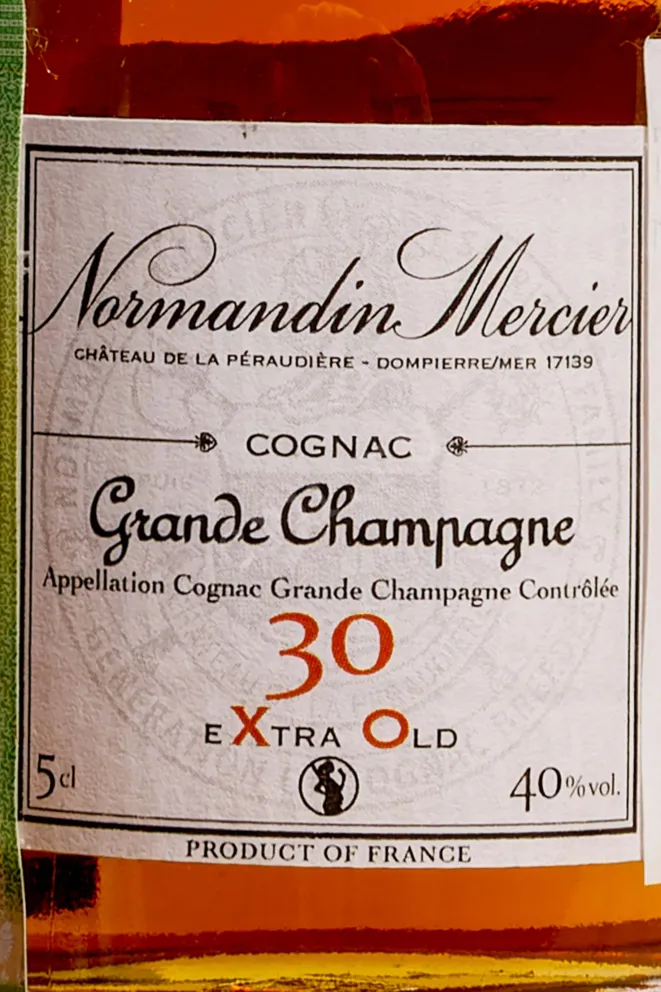 Этикетка Normandin-Mercier XO Grande Champagne 0.05 л