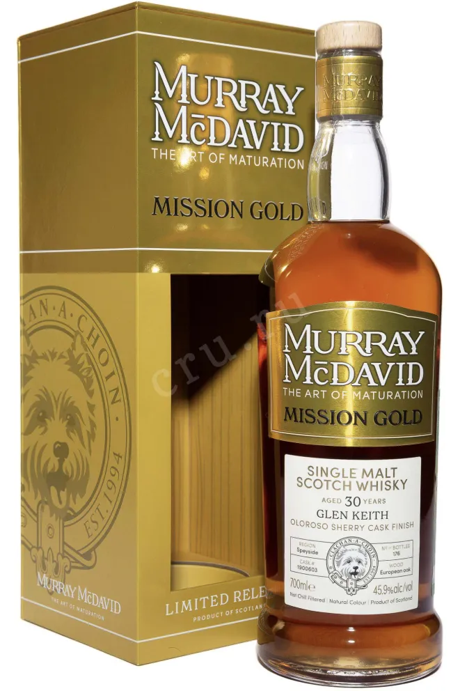 Виски Murray McDavid Mission Gold Glen Keith 30 Years Old in gift box  0.7 л