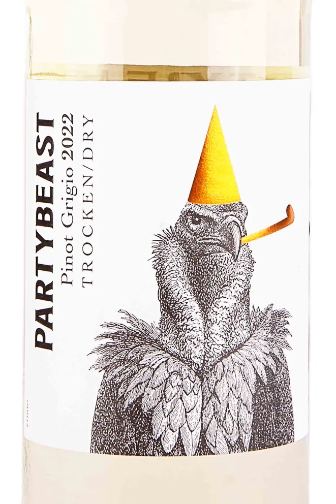 Этикетка Partybeast Pinot Grigio Trocken 2022 0.75 л
