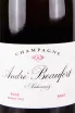 Этикетка Andre Beaufort Ambonnay Rose Grand Cru 2015 0.75 л