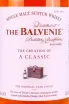 Этикетка Balvenie the Creation of a Classic in tube 0.7 л