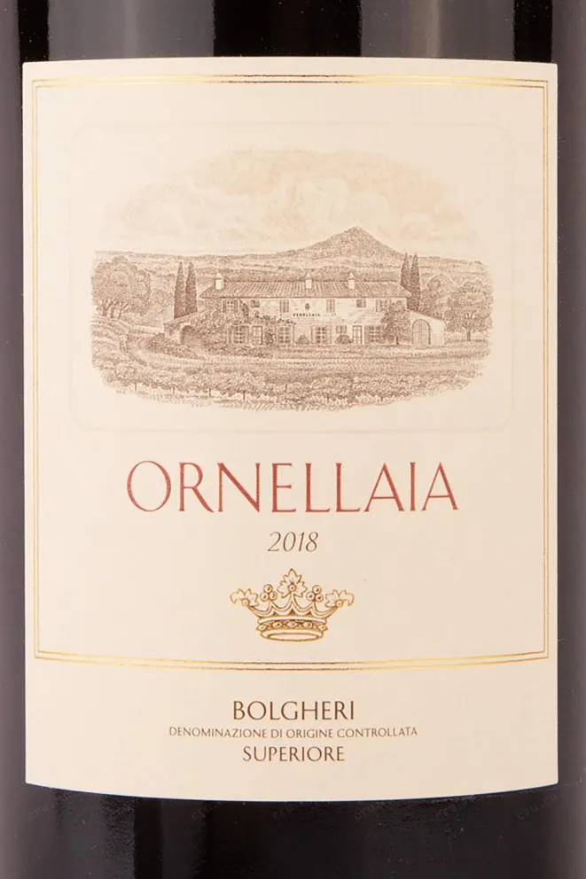 Этикетка Ornellaia Bolgheri Superiore in gift box 2018 1.5 л