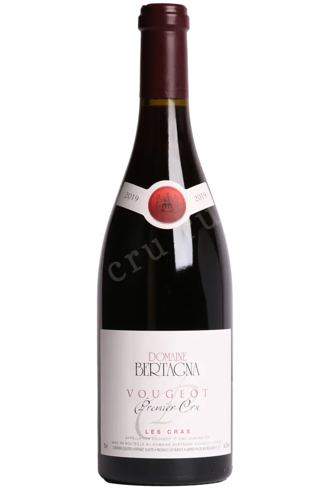 Вино Domaine Bertagna Vougeot Premier Cru Les Cras 2019 0.75 л