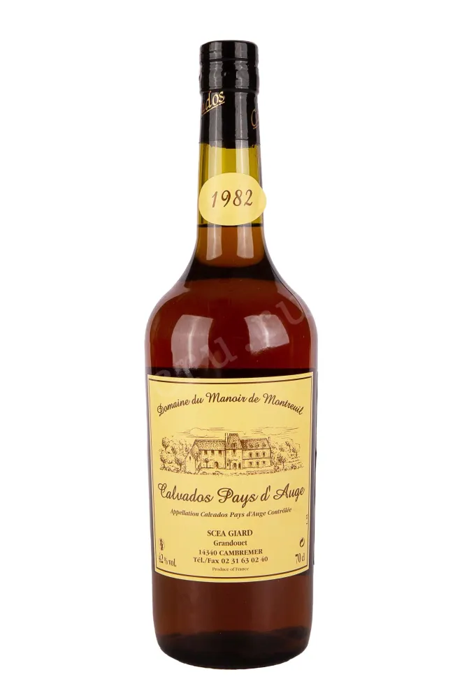 Бутылка Domaine du Manoir de Montreuil Calvados Pays dAuge 1982 0.7 л