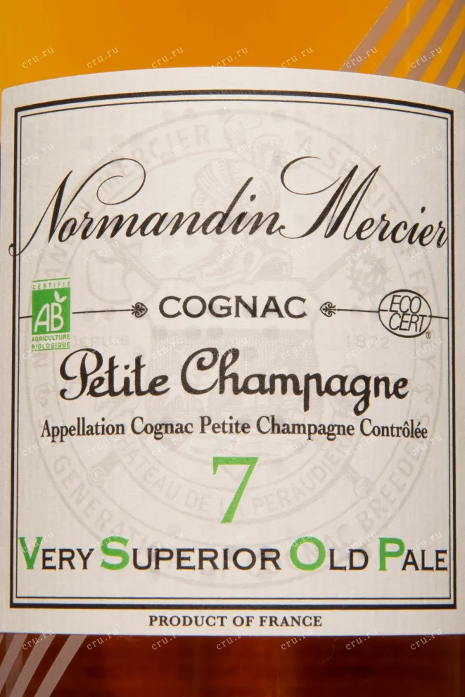 Этикетка Normandin-Mercier Petite Champagne VSOP in gift box 2017 0.7 л