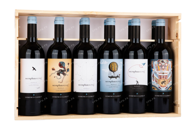Подарочная коробка вина Domenico Clerico Aeroplanservaj set of 6 bottles 2017 0.75 л