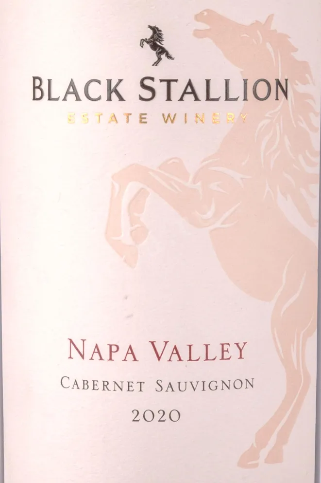 Этикетка Black Stallion Cabernet Sauvignon 2020 0.75 л