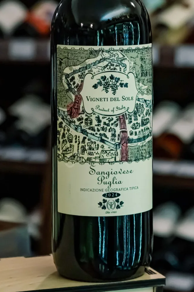 В магазине Крю Профи Vigneti Del Sole Sangiovese Puglia IGT 2024 0.75 л