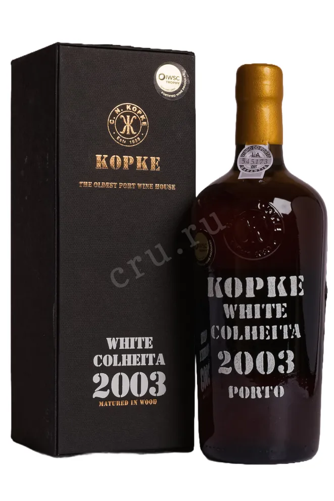 Портвейн Kopke Colheita White Porto gift box 2003 0.75 л