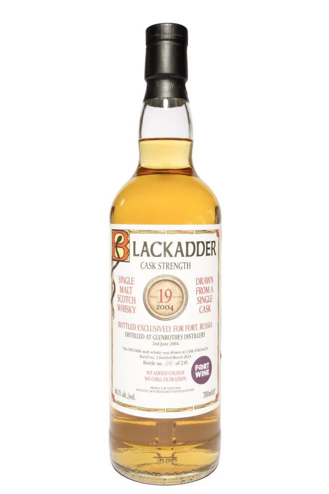 Бутылка Blackadder Glenrothes Cask Strength Single Malt 19 YO in gift box 0.7 л