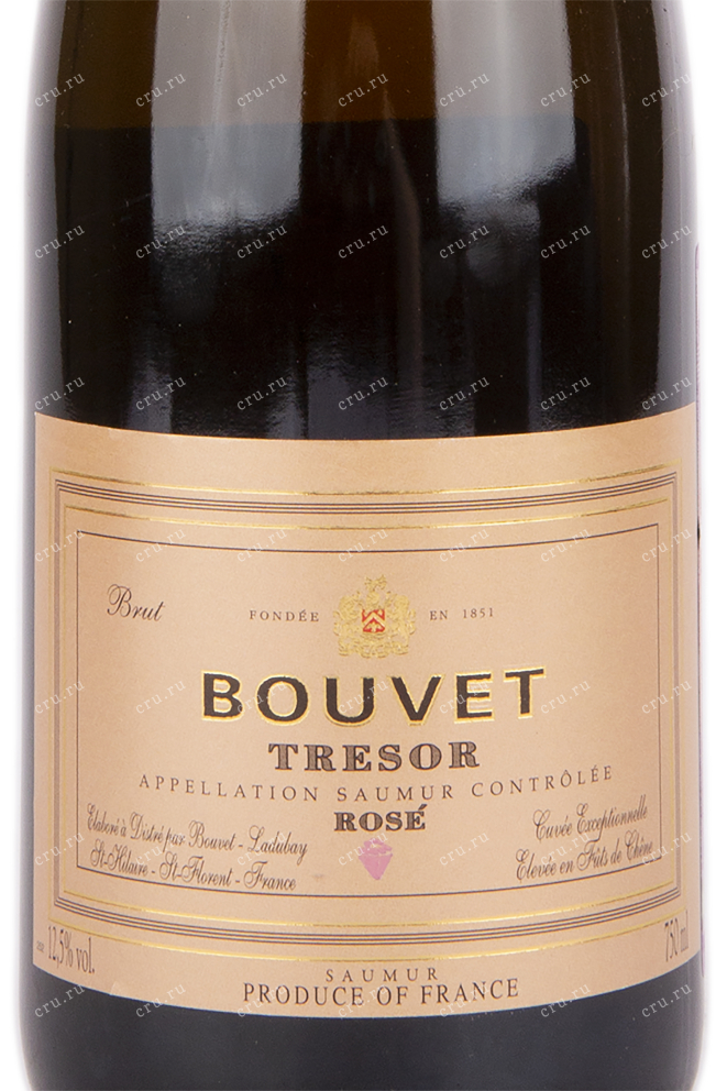 Этикетка игристого вина Bouvet Tresor Rose Brut 0.75 л