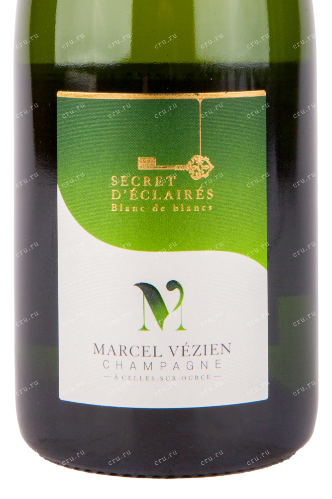 Этикетка игристого вина Marcel Vezien Secret D'Eclaires Blanc de Blancs Brut 0.75 л