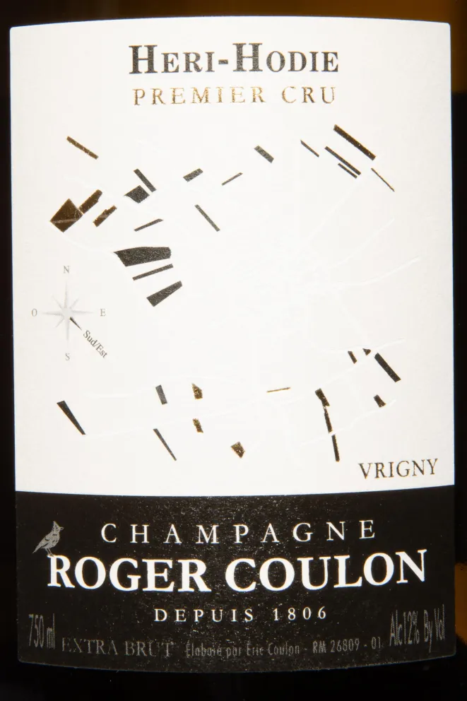 Этикетка Roger Coulon Heri-Hodie Premier Cru 2019 0.75 л