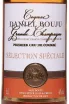 Этикетка Daniel Bouju Selection Speciale Grand Champagne  2019 0.05 л