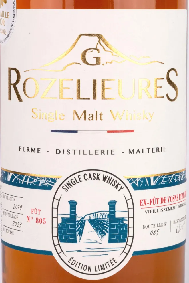 Этикетка Rozelieures Single Cask Vosne-Romanee gift box 0.7 л