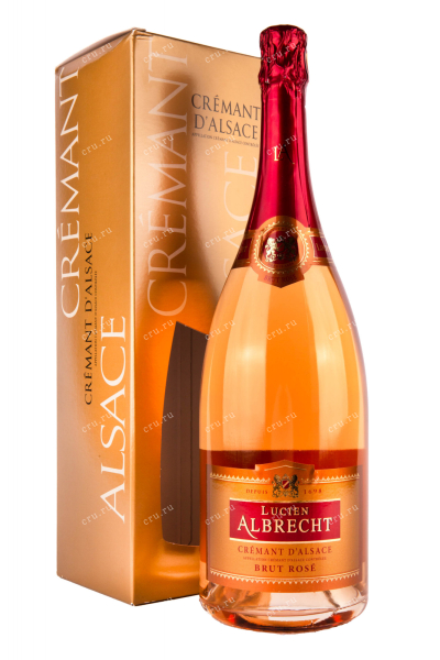 Игристое вино Cremant d`Alsace Lucien Albrecht Rose with gift box  1.5 л