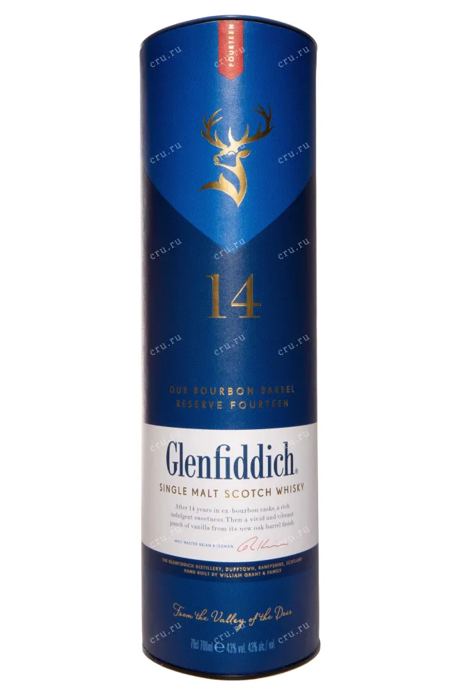 Туба Glenfiddich Single Malt 14 Years in tube 0.7 л