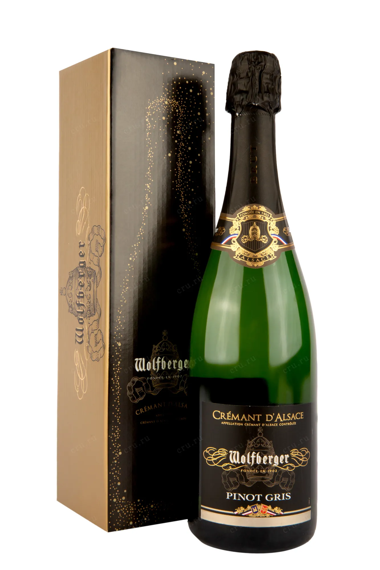 Фото — Игристое вино Wolfberger Cremant d'Alsace Pinot Gris gift box  0.75 л