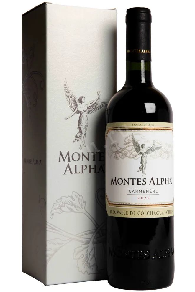 Вино Montes Alpha Carmenere in gift box 2022 0.75 л
